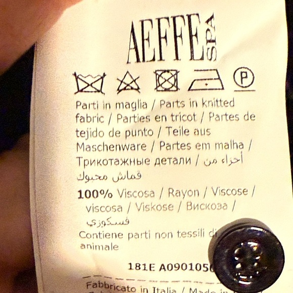 Moschino Black Ribbed Cardigan Sweater long Fringed Sleeve Asymmetrical hem 4 US - Picture 10 of 11